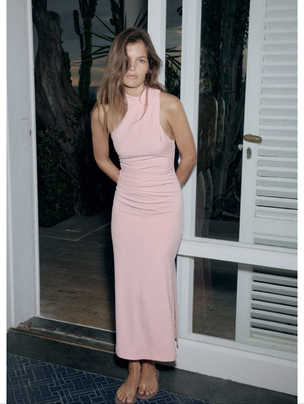 ZARA RUCHED HALTER DRESS - Picture 2 of 7